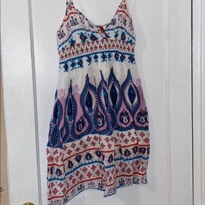 White spaghetti babydoll dress